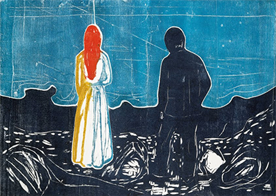 Two Human Beings, The Lonely Ones Edvard Munch